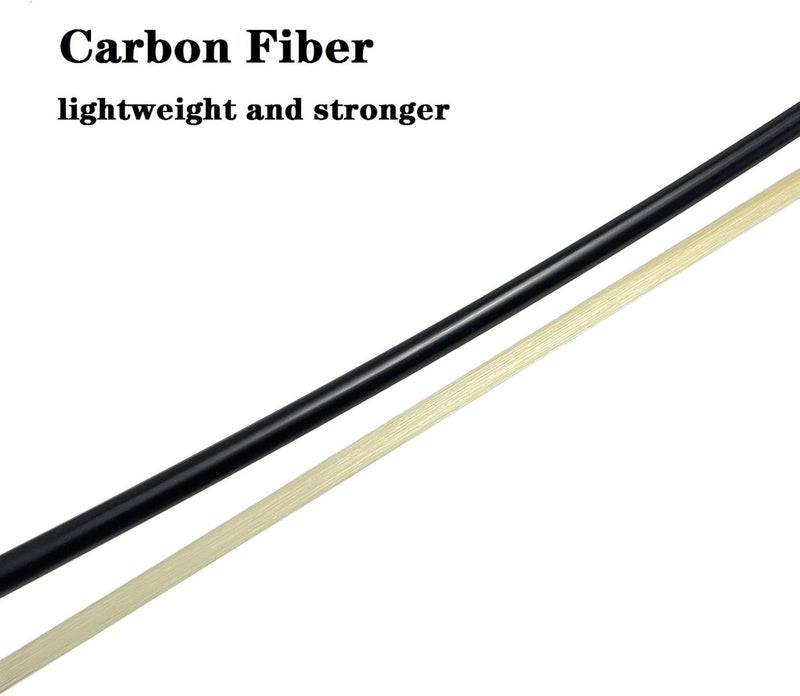 LIEKE Carbon Fiber Upright Bass Bow 4/4 Size German-Style Double Bass Bow - Image 4